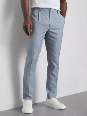 Slim fit -malliset dobby-kuvioiset housut