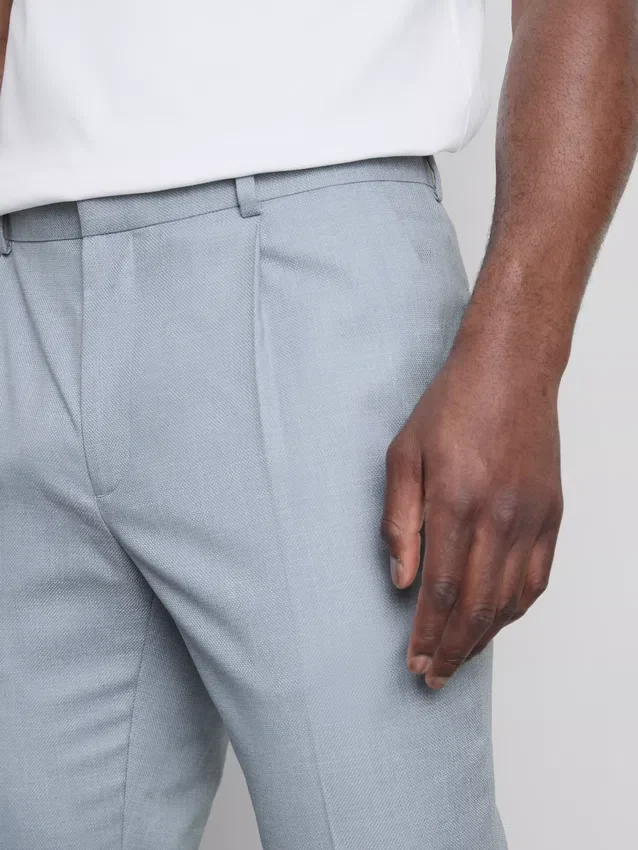 Slim fit -malliset dobby-kuvioiset housut