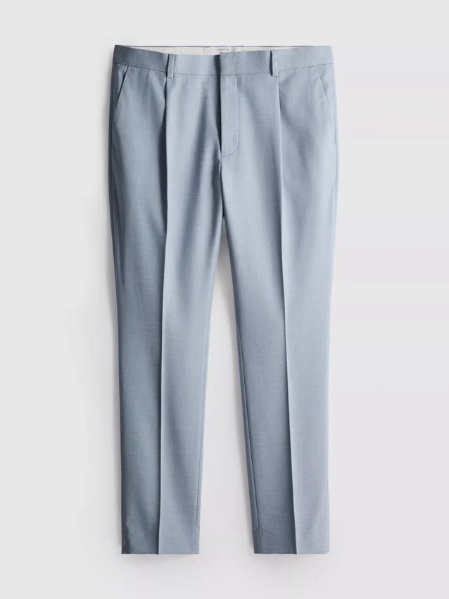Slim fit -malliset dobby-kuvioiset housut