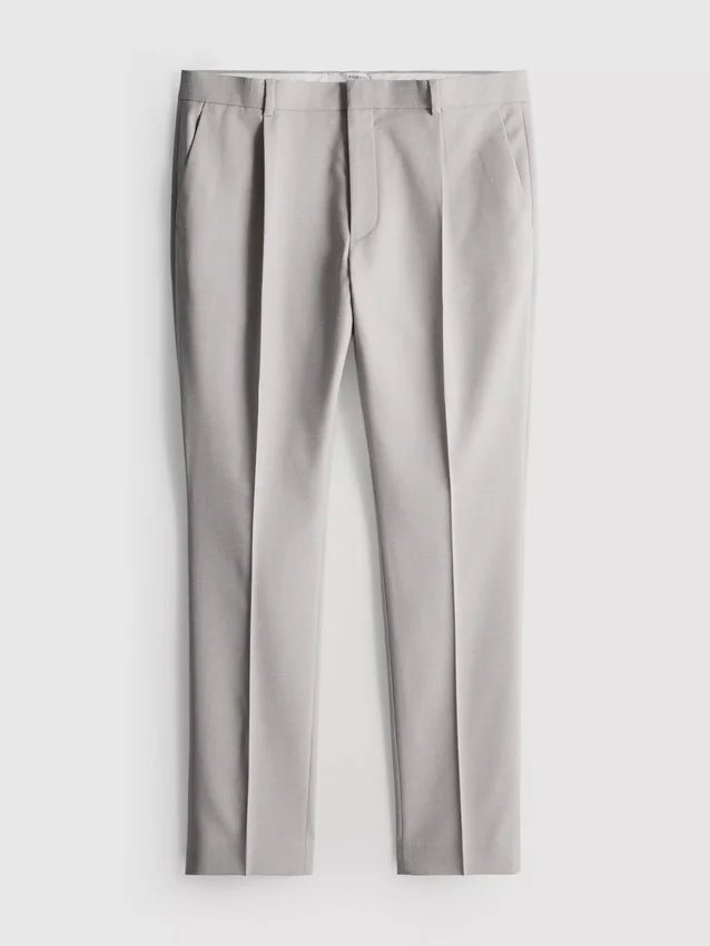 Slim fit -malliset dobby-kuvioiset housut