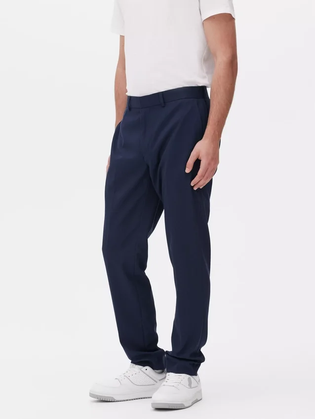 Slim fit -malliset twill-juhlahousut