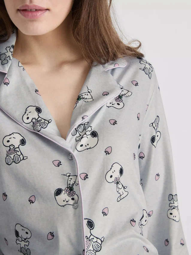 Snoopy-kuvioiset boyfriend-pyjamat