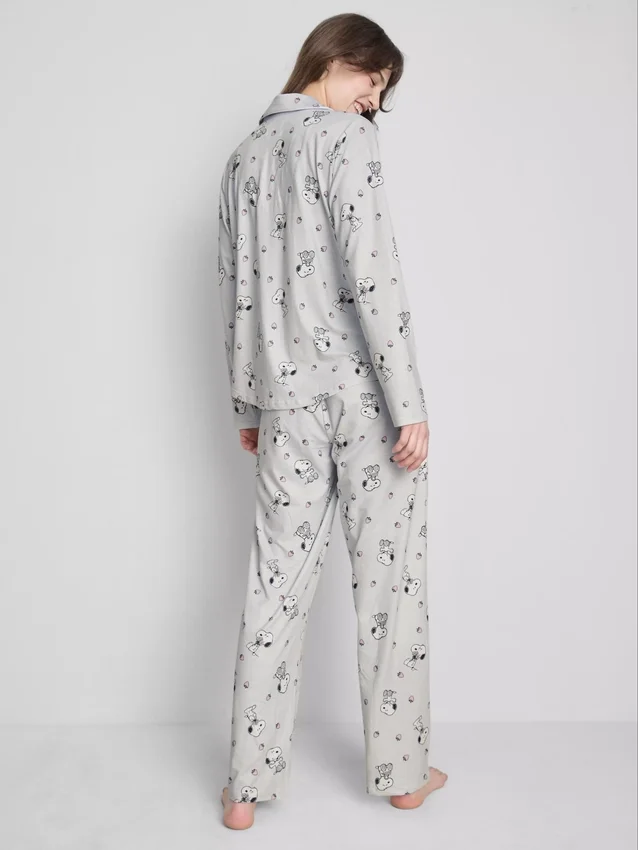 Snoopy-kuvioiset boyfriend-pyjamat