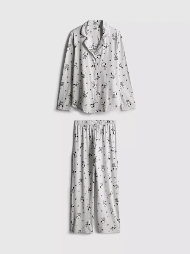 Snoopy-kuvioiset boyfriend-pyjamat