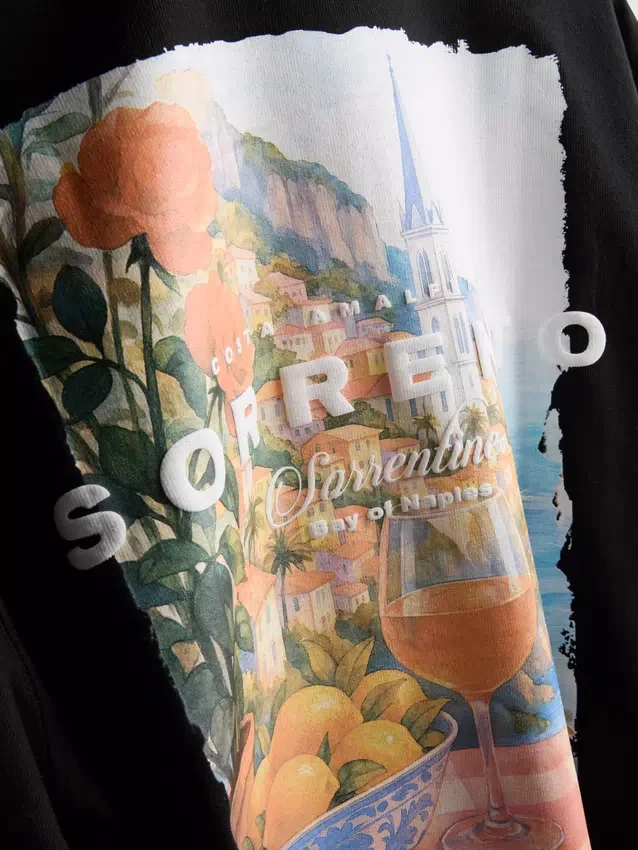 Sorrento-grafiikkat-kauluspaita