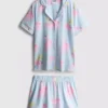 Spongebob Squarepants -grafiikalla koristellut boyfriend-tyyliset lyhyet pyjamat