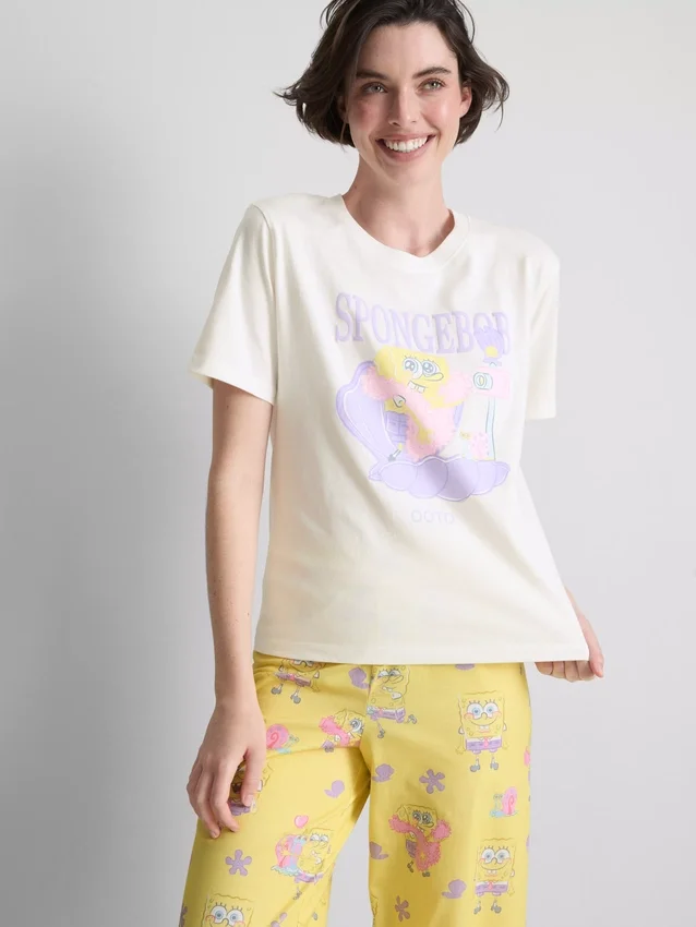 Spongebob Squarepants OOTD -kuvioinen pyjamapaida