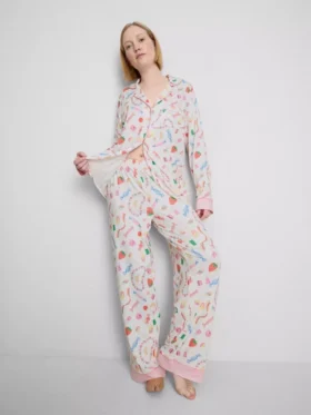Suloinen herkkupainatus, boyfriend-malliset pyjamat