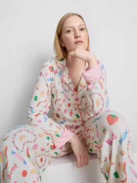 Suloinen herkkupainatus, boyfriend-malliset pyjamat