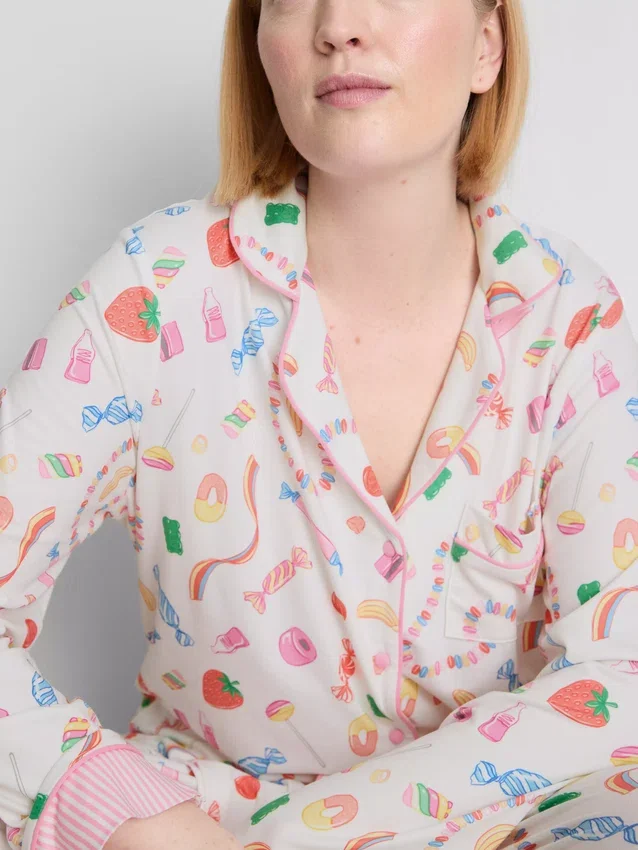 Suloinen herkkupainatus, boyfriend-malliset pyjamat
