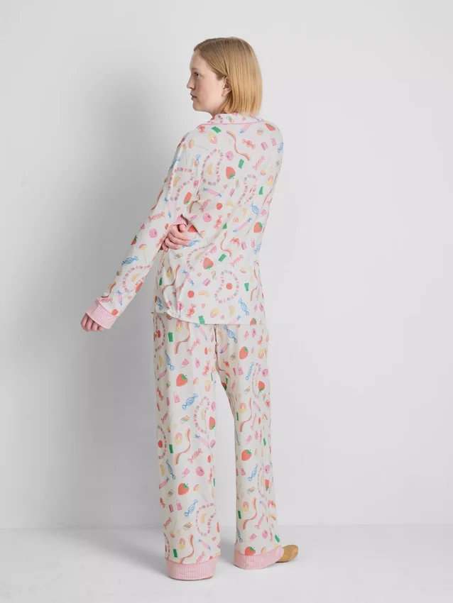 Suloinen herkkupainatus, boyfriend-malliset pyjamat