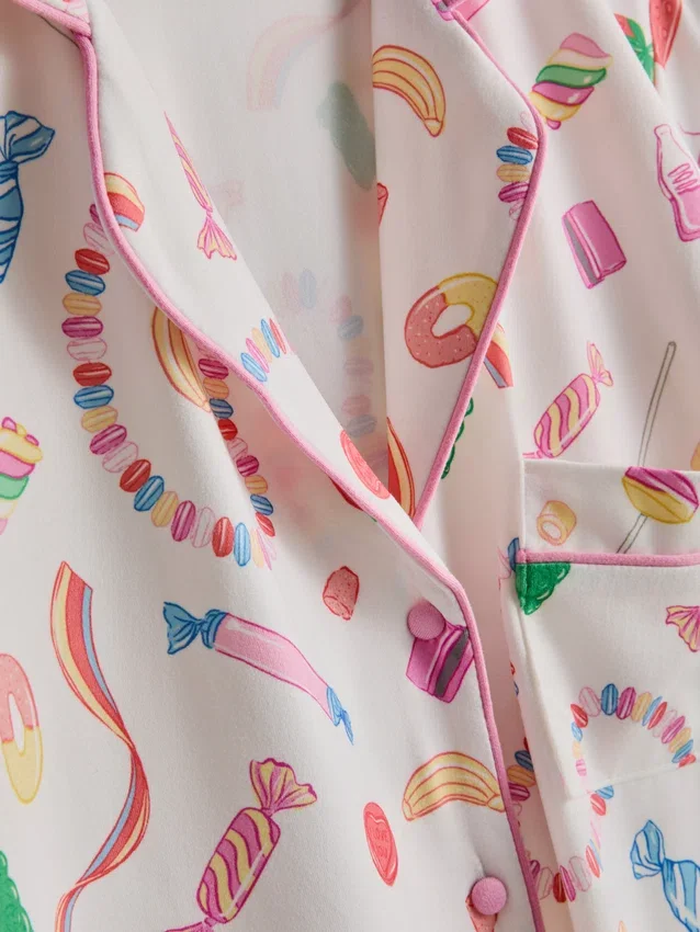 Suloinen herkkupainatus, boyfriend-malliset pyjamat