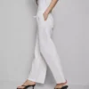 Suoralahkeiset denim-collegehousut