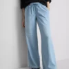 Suoralahkeiset denim-collegehousut