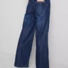 Suoralahkeiset denim-collegehousut
