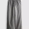 Suoralahkeiset denim-collegehousut