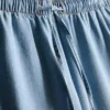 Suoralahkeiset denim-collegehousut