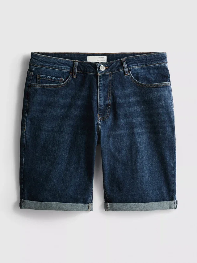 Suorat denimshortsit