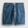 Suorat denimshortsit
