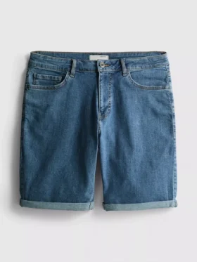 Suorat denimshortsit