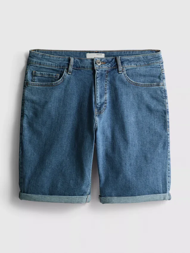 Suorat denimshortsit