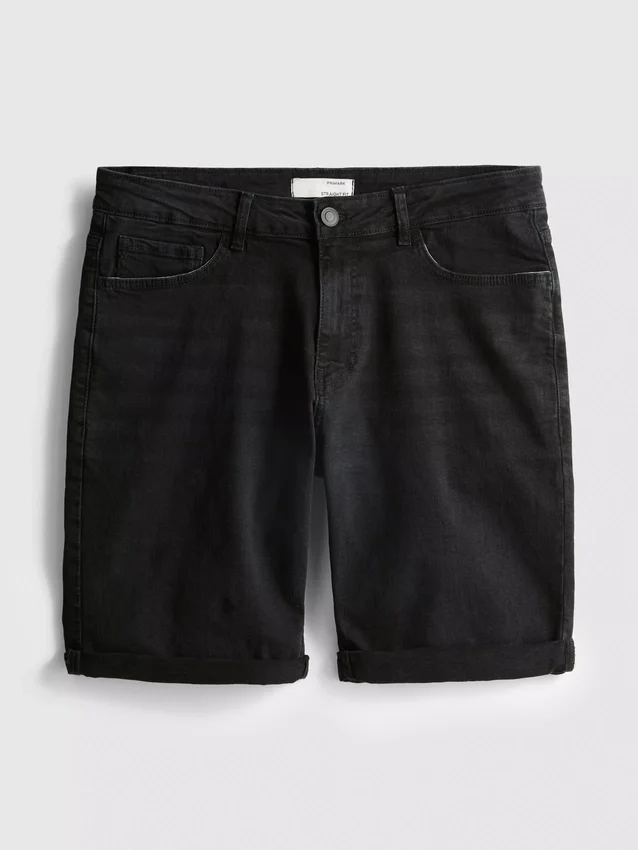 Suorat denimshortsit