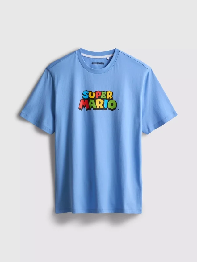Super Mario -puuvillainen graafinen t-paita