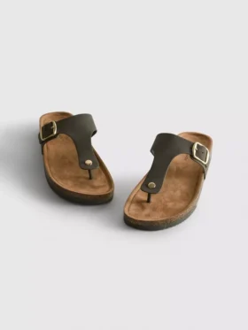T-palkkiset soljelliset muuli-sandaalit