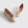 Tekonahkaiset ballerina-matalat kengät