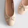 Tekonahkaiset ballerina-matalat kengät