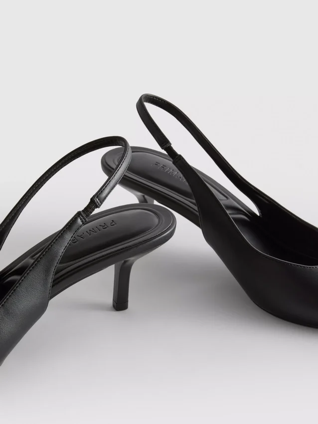 Tekonahkaiset slingback-korkokengät
