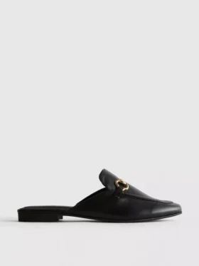 Tekonahkaiset snaffle-bit-mule-loaferit