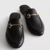 Tekonahkaiset snaffle-bit-mule-loaferit
