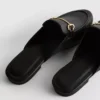 Tekonahkaiset snaffle-bit-mule-loaferit