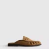 Tekosukkanahkaiset loafer-mule-sandaalit