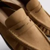 Tekosukkanahkaiset loafer-mule-sandaalit