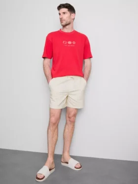 Teksturoidut kiristysnauhalliset shortsit