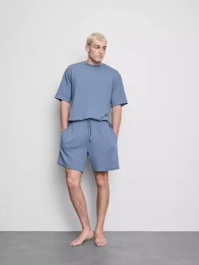 Teksturoidut pyjamat, joissa on kiristysnauha
