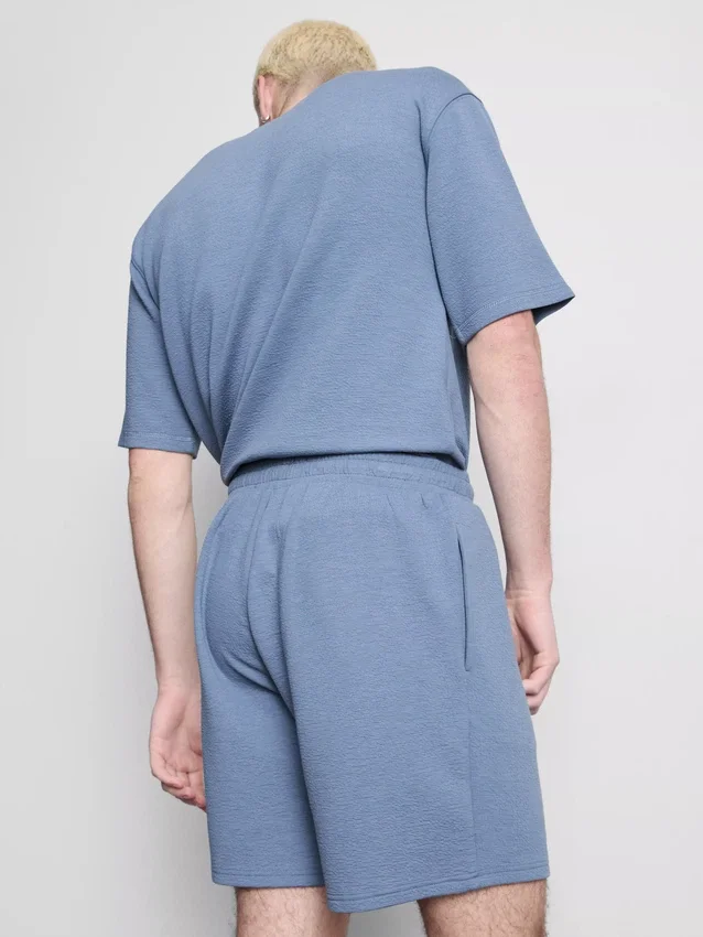 Teksturoidut pyjamat, joissa on kiristysnauha