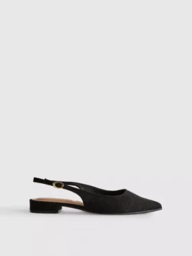 Teräväkärkiset slingback-mules-kengät