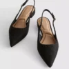 Teräväkärkiset slingback-mules-kengät