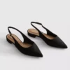 Teräväkärkiset slingback-mules-kengät