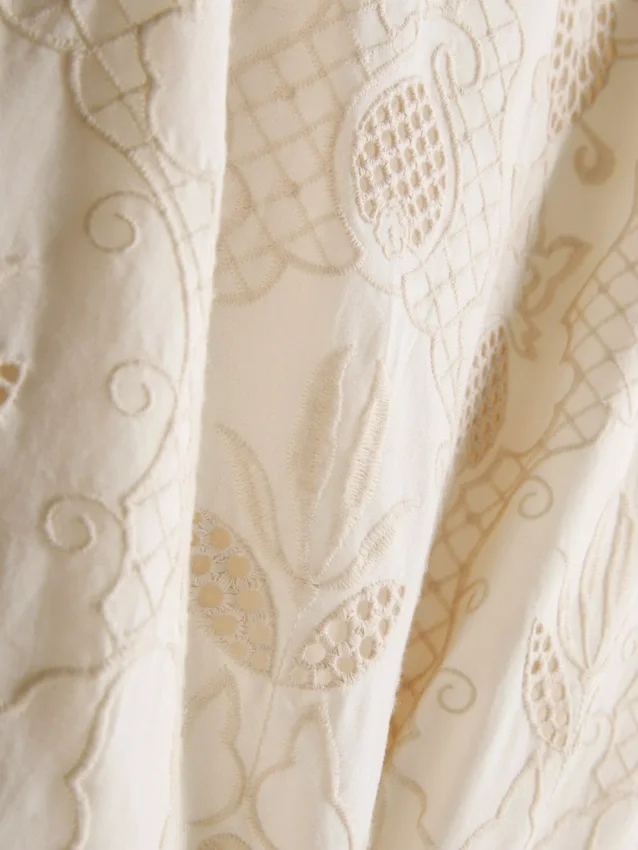 The Edit -puuvillainen broderie-toppi