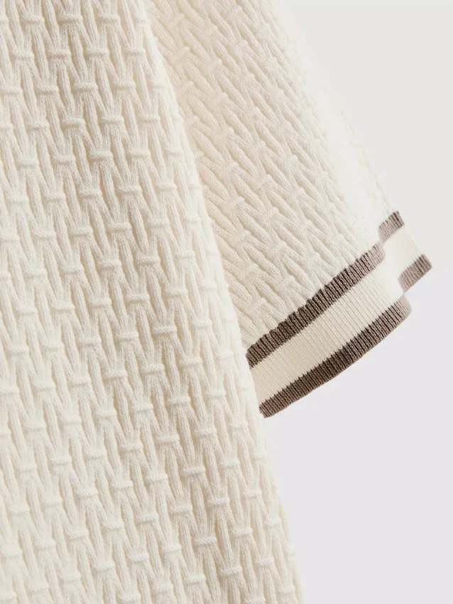The Edit -teksturoitu vetoketjullinen poolopaita