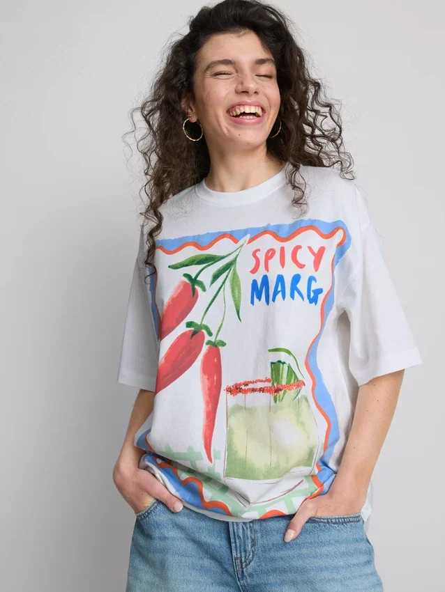 The Primark Scene | Oversized-mallinen puuvillainen Margarita-T-paita