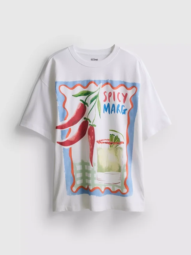 The Primark Scene | Oversized-mallinen puuvillainen Margarita-T-paita