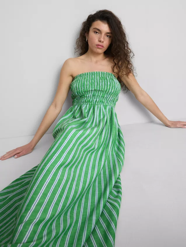 The Primark Scene | Rypytetty raidallinen bandeau-midimekko