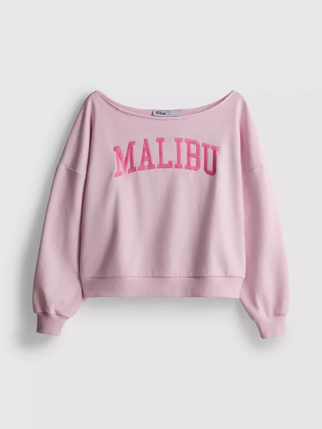 The Primark Scene | Slogan-huppari, jossa olkapäät paljaana