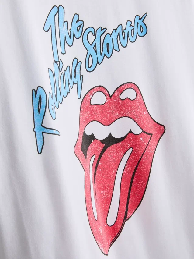 The Rolling Stones -puuvillainen graafinen t-paita
