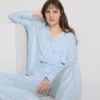 Twill-kangasta valmistetut boyfriend-pyjamat